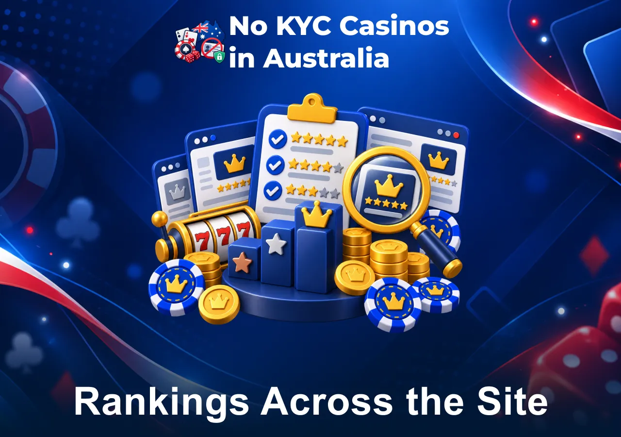 Casino rankings based on ratings, reviews and comparison criteria across the site.